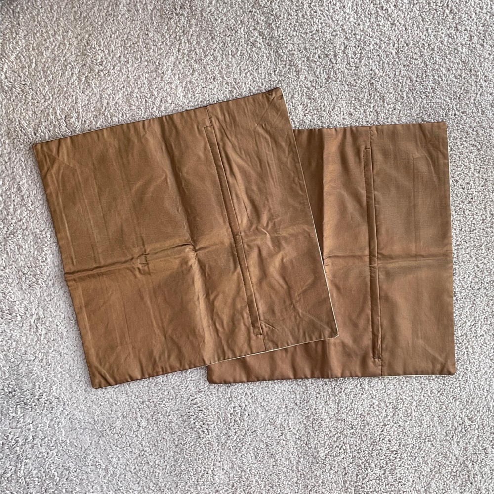 Cambodian Apsara Dancer Celestial Art - Set of 2 Brown Embroidered Pillow Cases - Picture 3 of 15